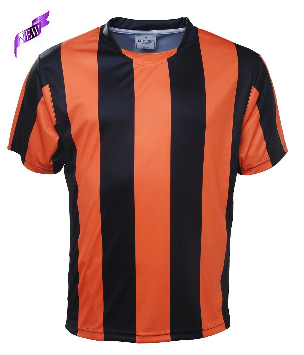 black/orange sublimated striped tee 